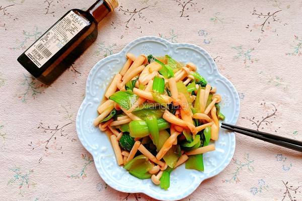 白玉菇炒油菜的做法图解11