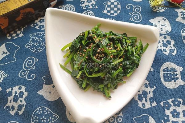 孜然菠菜的做法图解1