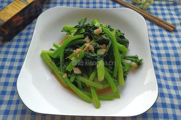 橄榄油炒菜芯的做法图解1