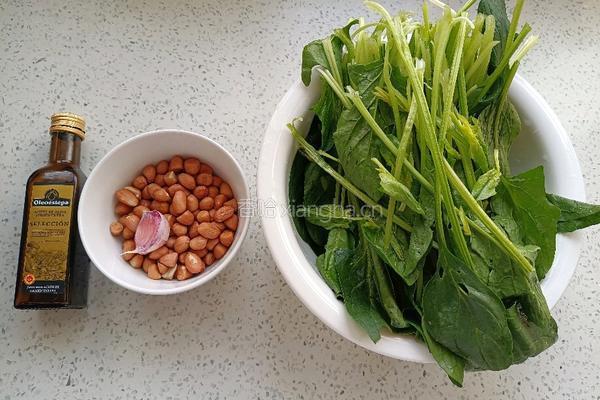 花生拌菠菜的做法图解2
