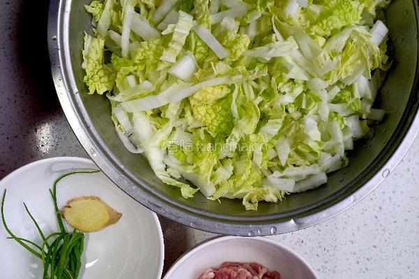 白菜炒肉丝的做法图解1