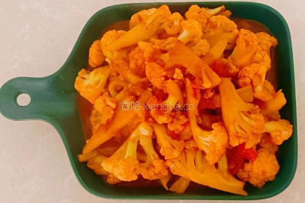 番茄烧菜花的做法图解6