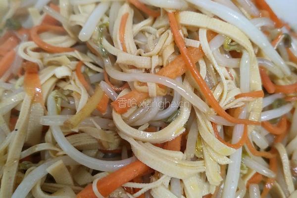 豆芽炒干豆腐的做法图解7