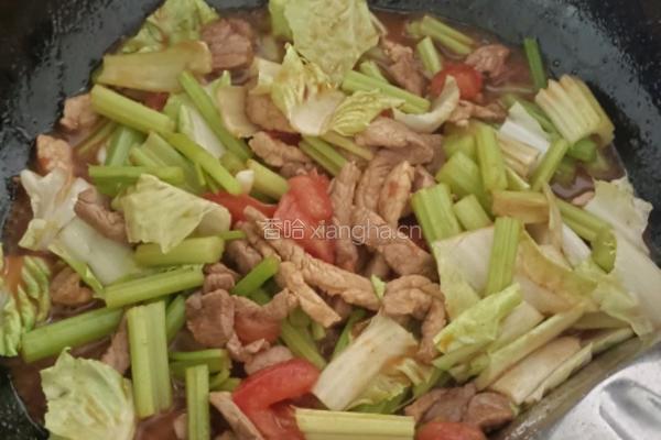 芹菜瘦肉炒面的做法图解7