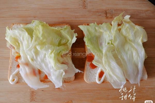 海苔肉松三明治的做法图解2