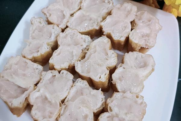 虾泥酿油条的做法图解9