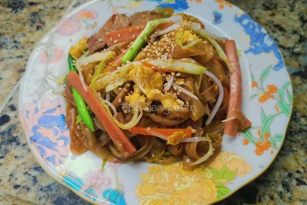 三丝炒河粉的做法图解6