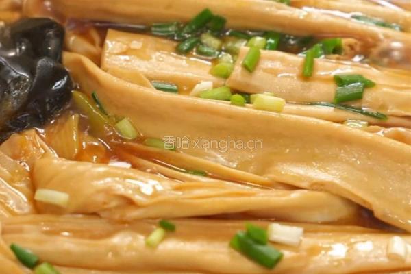 葱烧腐竹煲的做法图解8