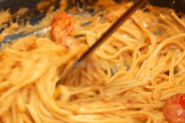 番茄奶油意面的做法图解7