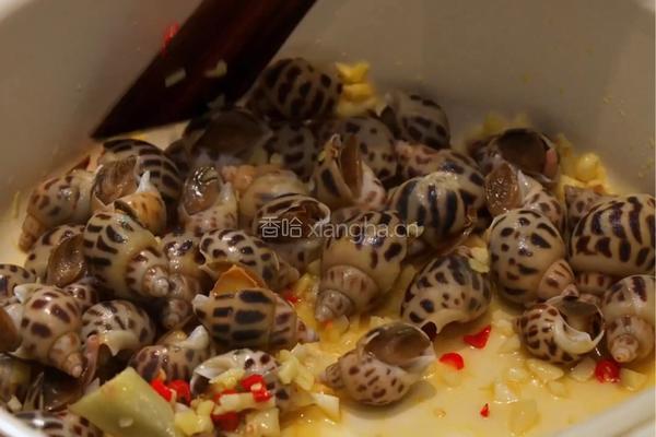 蒜香盐焗花螺丨一口鲜到骨子里的极致美味的做法图解4