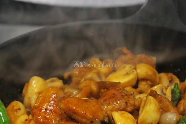 蒜香口蘑鸡的做法图解7