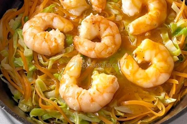 黑松露包菜虾仁烘蛋的做法图解6