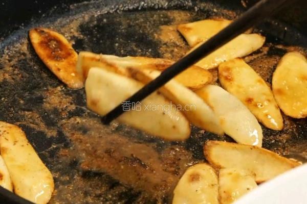 黑松露山药煎虾的做法图解4