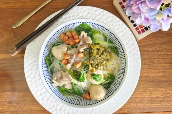肉丸青菜汤米粉的做法图解10
