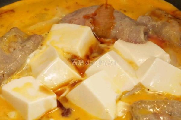 滑蛋牛肉豆腐饭的做法图解7