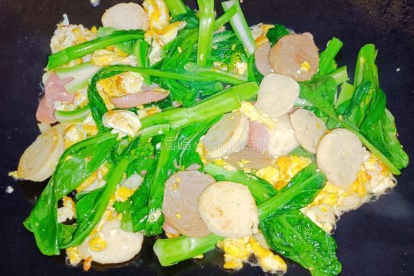 鸡蛋肉丸炒手工河粉的做法图解4
