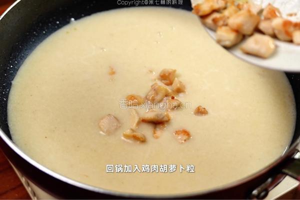 鸡肉蘑菇浓汤的做法图解6