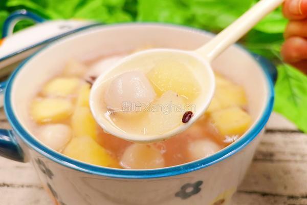 紫米酒酿小圆子水果羹的做法图解8