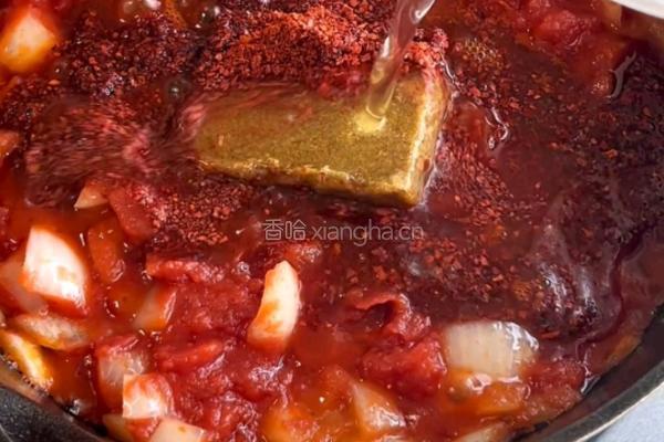 番茄辣咖喱乌冬面的做法图解5