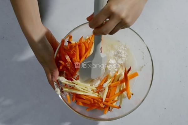 加拿大北极虾蔬菜煎饼独家的做法图解4