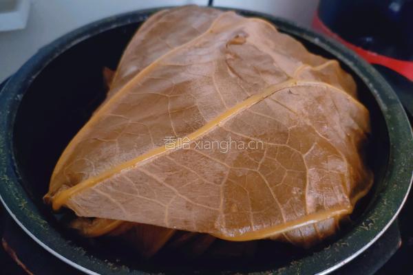 荷叶蒸莲子排骨的做法图解6