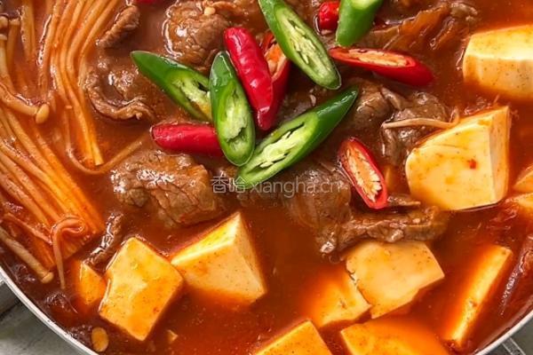 泡菜牛肉豆腐汤的做法图解8