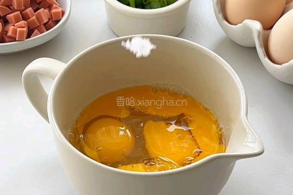 香葱火腿肉松手抓饼的做法图解1