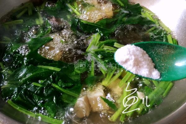 菠菜豆腐汤的做法图解12