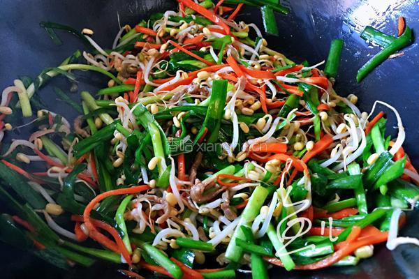 豆芽炒韭菜的做法图解14
