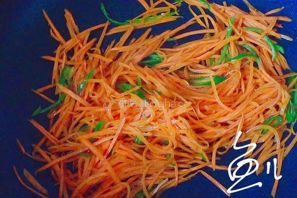 清炒胡萝卜的做法图解8