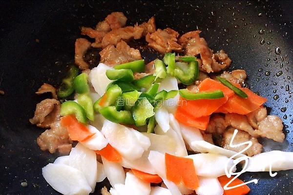 山药炒肉片的做法图解12