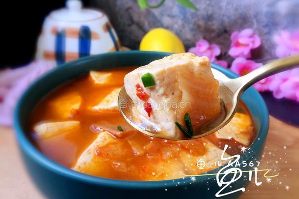 辣白菜豆腐汤的做法图解16