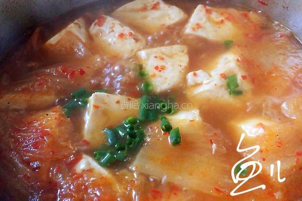 辣白菜豆腐汤的做法图解13