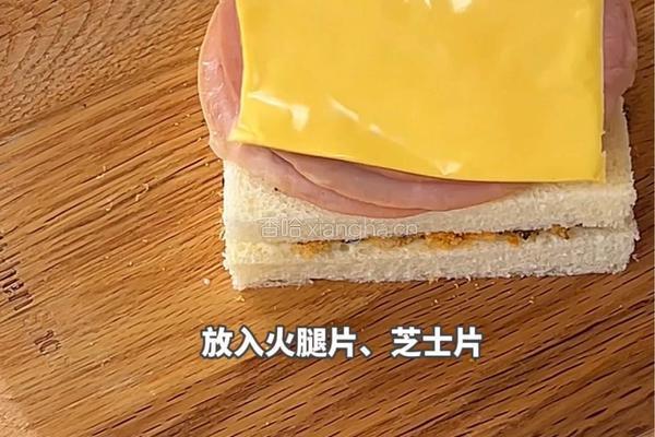 玉米火腿芝士三明治的做法图解4