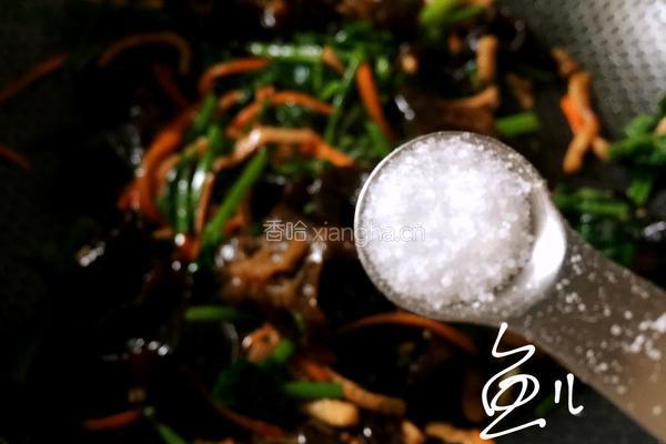 芹菜木耳炒肉丝的做法图解13