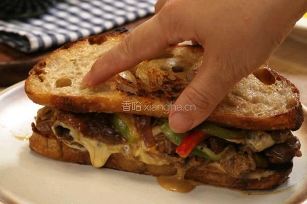 黑松露照烧牛肉三明治的做法图解8