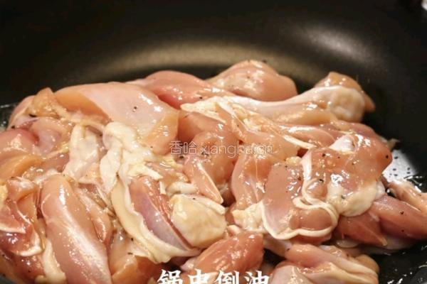 口蘑煎鸡肉的做法图解4