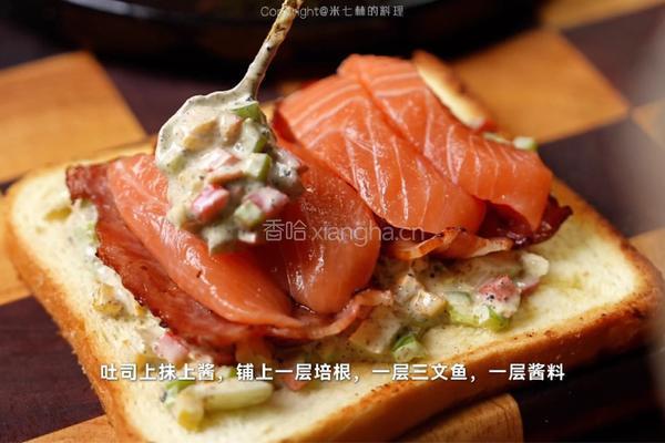 黑松露三文鱼三明治的做法图解7