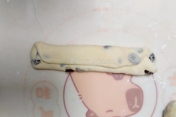 黄金芝士提子夹心面包条(牛奶液种)2个28方盘的量的做法图解14