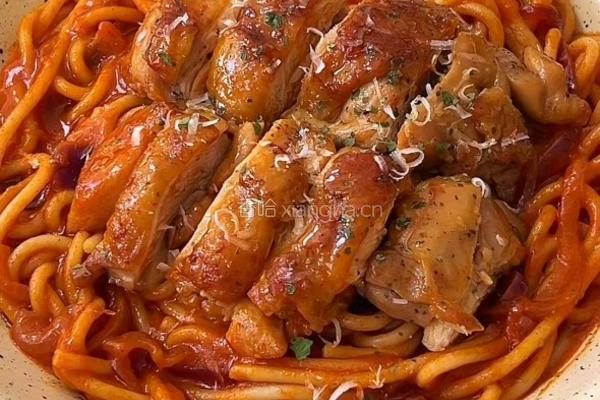 辣奶油黑松露鸡排意面