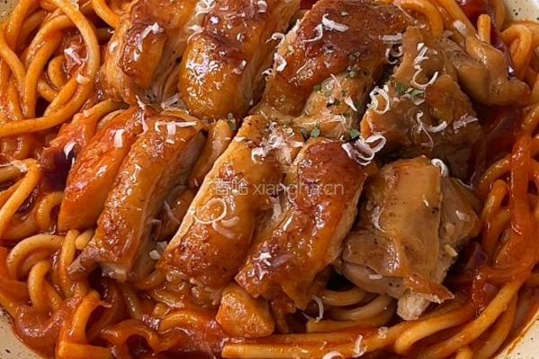 辣奶油黑松露鸡排意面的做法图解8