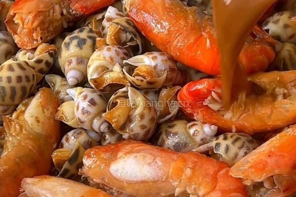 蒜香芥末花螺虾的做法图解7