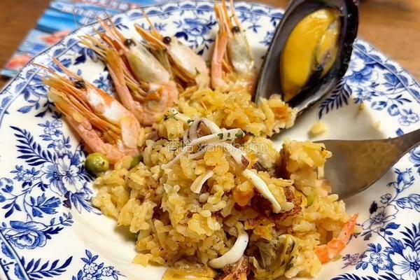 加拿大北极虾海鲜饭的做法图解13