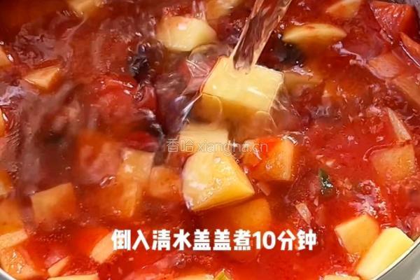 番茄土豆肥牛的做法图解5