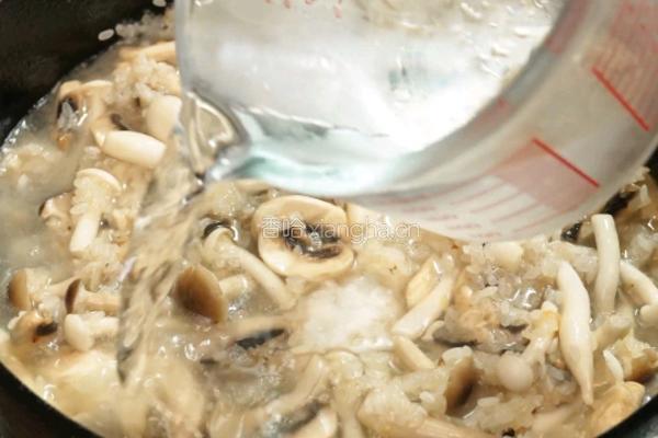 黑松露意式菌菇烩饭的做法图解4