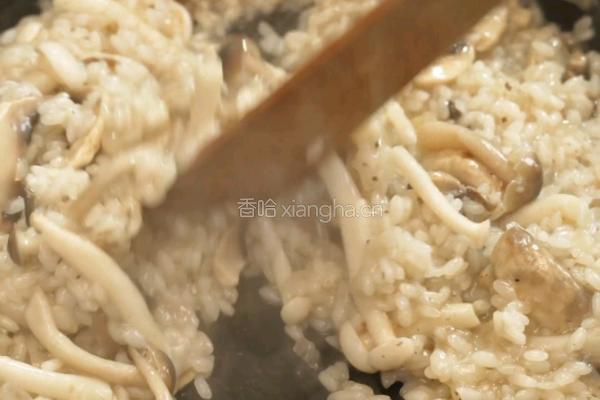 黑松露意式菌菇烩饭的做法图解6
