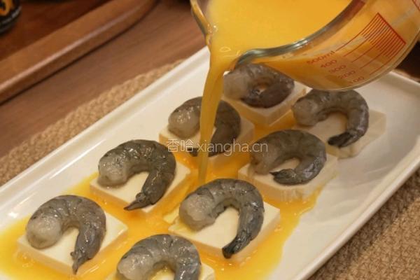 豆腐虾仁蒸蛋的做法图解6