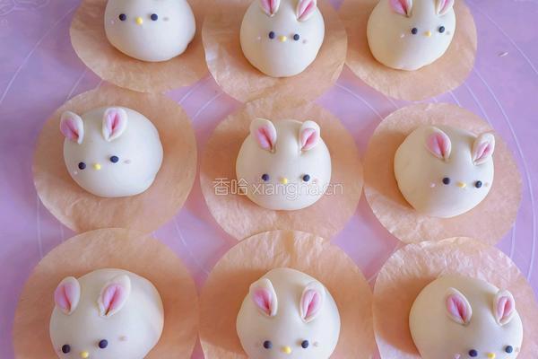 小兔子豆沙包的做法图解7
