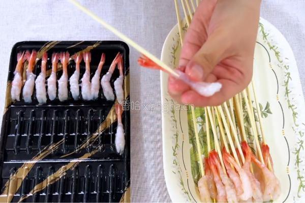 加拿大北极虾生虾折耳根青柠串串的做法图解3