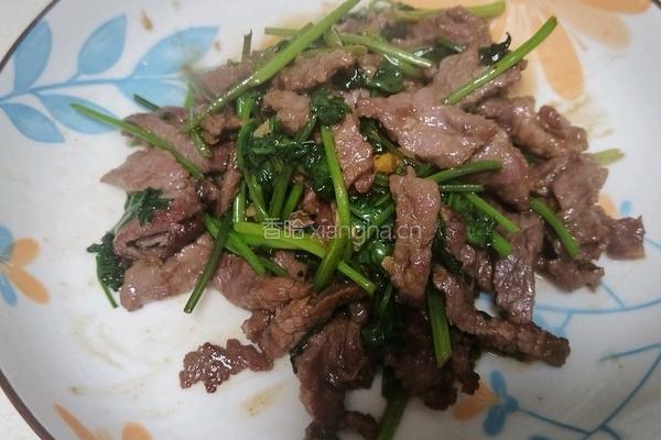 香菜炒牛肉的做法图解8